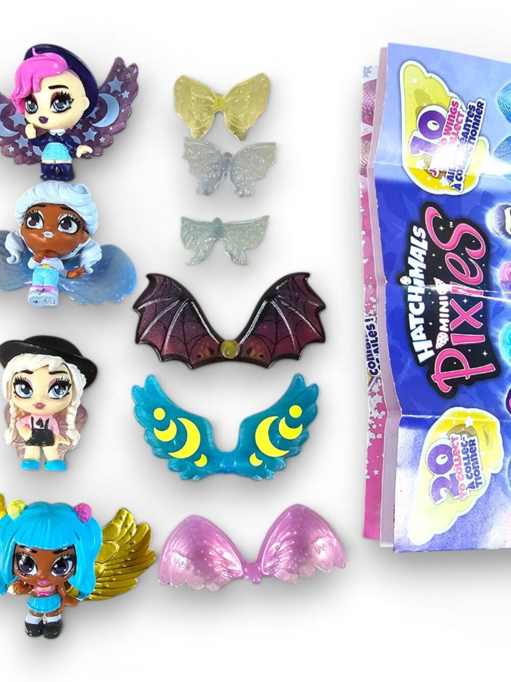 Spin Master Hatchimals Mini Pixies Lot of 4 Extra Wings Firefly Heidi Zanya Gold